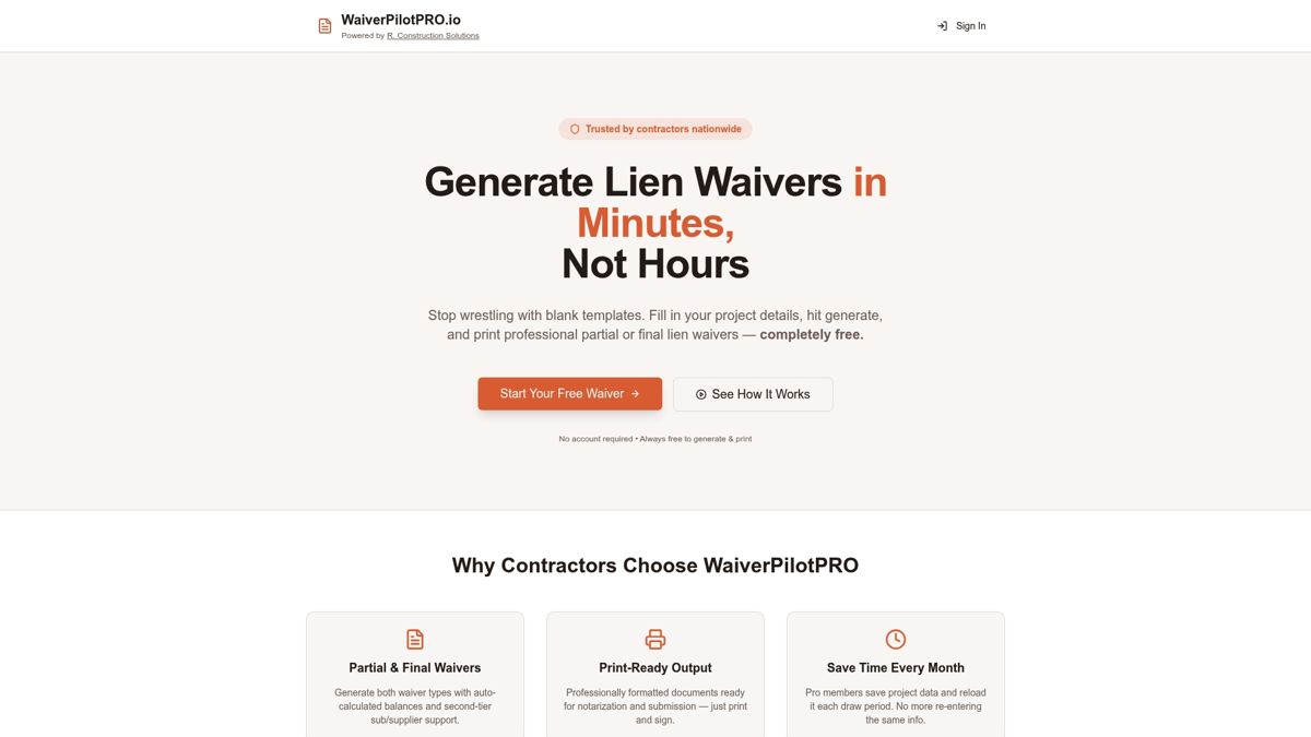 SunrayNotice Alternatives & Fast Waiver Generation