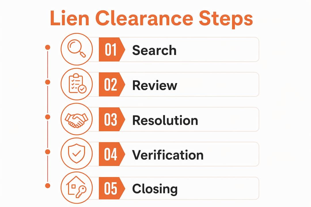 Infographic showing lien clearance process steps