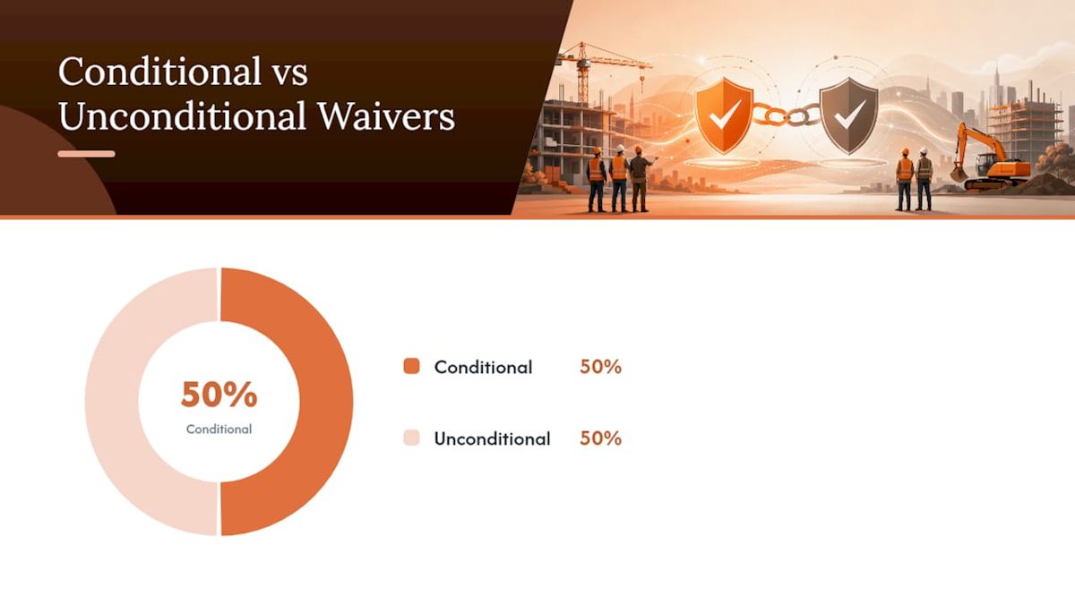 What are the four AIA G702 lien waiver types? — overview diagram