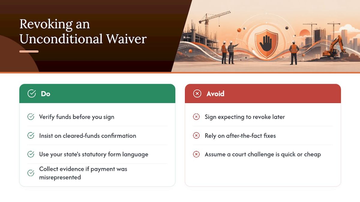 Can You Revoke an Unconditional Progress Waiver Once Signed? — overview diagram